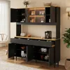 Mobiletto buffet alto con illuminazione a LED controllabile Anteprima dell’immagine prodotto 6