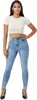 Jeans skinny a vita alta da donna Tazzio F107, azzurro, Anteprima dell’immagine prodotto 2