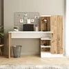 Písací stôl so skrinkou CITY 2 biela / borovica Náhľad obrázku produktu 1