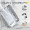PawHut Katzenklo XL Katzentoilette aus Edelstahl mit Produktbild-Vorschau 5