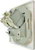 A close-up view of a network socket mounted on a white plate. Produktbild-Vorschau