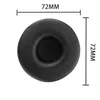 A black headphone earpad is shown with dimensions indicated by text and lines. Produktbild-Vorschau