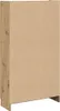 The back and side view of a tall, narrow cabinet or shelving unit made of wood composite material. Náhľad obrázku produktu