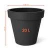 Fioriera in plastica M rotonda Ø 38 cm - antracite - Anteprima dell’immagine prodotto 3