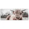 DEQORI Hybrid Leinwand Bild 150x60 cm 'Ruhendes Hochland' Produktbild-Vorschau 2