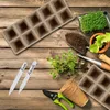 Set da 200 vasetti per semina Relaxdays, con etichette Anteprima dell’immagine prodotto 2