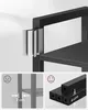 Close-up of shelving unit with diagrams showing dimensions and assembly. Produktbild-Vorschau
