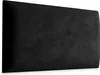 A black upholstered headboard or wall panel, shown in a studio setting. Anteprima dell’immagine prodotto