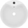 vidaXL umyvadlo s přepadem Matt White 36x13 cm Keramika Náhled obrázku produktu 3