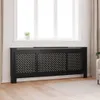 vidaXL MDF kryt radiátora čierny 205 cm Náhľad obrázku produktu 2