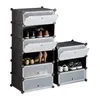 Scaffale per scarpe Relaxdays a 10 ripiani, grande armadio Anteprima dell’immagine prodotto 3