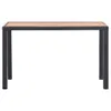 vidaXL Tavolo da giardino nero e marrone 123x60x74 cm in Anteprima dell’immagine prodotto 6