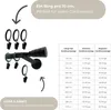 A diagram showing curtain rings and a curtain rod, with a table of ring quantities for different rod lengths. Produktbild-Vorschau