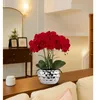 Umělá orchidej Phalaenopsis, výška 44 cm, červená, v Náhled obrázku produktu 6