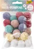 folia Woll-Pompons "Pastell" 24 Stück farbig sortiert Produktbild-Vorschau 1