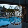 LED 3D Designkugel 'Mounty' - D: 50cm - 198 warmweiße LED - 8 Funktionen - faltbar - schwarz Anteprima dell’immagine prodotto