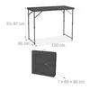 Relaxdays Gartentisch klappbar, HBT: 74x120x60 cm, Produktbild-Vorschau 4