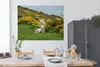 MuchoWow® Poster Gelbe Blumen und zwei Lämmer 160x120 cm - Produktbild-Vorschau 3