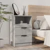 vidaXL Noční stolky 2 ks. Betonově šedý výrobek ze dřeva Náhled obrázku produktu 3