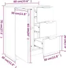 vidaXL Příborník betonový šedý 60x30x70 cm odvozený výrobek Náhled obrázku produktu 9