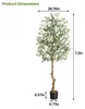 Árbol de olivo artificial de 180 cm: planta realista para Vista previa de la imagen del producto 8