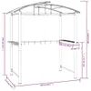 vidaXL Grillpavillon mit Seitenregalen Anthrazit Produktbild-Vorschau 7