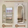 LVSOMT Schmuckschrank in Grün mit 3 Lichtfarben Produktbild-Vorschau 4
