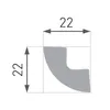 PROVISTON | Stuckleiste | Polystyrol | 22 x 22 x 2000 mm | Produktbild-Vorschau 3