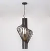 A dark brown pendant light hangs from a white ceiling against a white background. Produktbild-Vorschau
