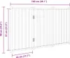 vidaXL 3-dílná skládací brána pro psy bílá 150 cm z Náhled obrázku produktu 7