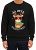 Oh Deer It's Christmas Rudolph Sunglasses Scarf Bells Funny Anteprima dell’immagine prodotto 2