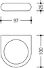 HEWI Halter Ser 477, matt, T:100mm anthrazitgrau Produktbild-Vorschau 2