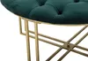 Pouf 90 x 49 x 90 cm in metallo tessuto oro verde Anteprima dell’immagine prodotto 4