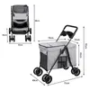 2 in 1 Klappbar Hundewagen Hundebuggy Bis 20kg,Pet Stroller Produktbild-Vorschau 5