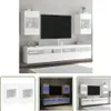 The Living Store TV-Wandschränke mit LED-Leuchten 2 Stk. Produktbild-Vorschau 1