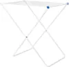 A white metal drying rack with blue accents, shown against a white background. Produktbild-Vorschau