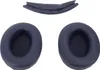 Three blue headphone replacement parts are laid out on a white background. Podgląd zdjęcia produktu