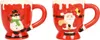 Tasse Keramik 10,5cm Weihnachtsmann & Schneemann Rot 1 Produktbild-Vorschau 4