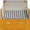 vidaXL Strandkorb mit Dach Poly Rattan & Massivholz Weiß & Produktbild-Vorschau 7