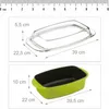 Velká 5L hliníková pekáč s průhlednou zelenou poklicí od Náhled obrázku produktu 7
