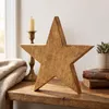 Stern Holzstern Mango 30cm Mangoholz Braun Natur Deko Produktbild-Vorschau 4
