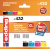 The image shows the packaging of an edding multipack of ink cartridges for Epson printers. Produktbild-Vorschau