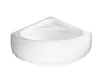 A white corner bathtub on a white background. Produktbild-Vorschau