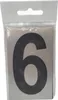Aluminium-Türschild „6“ 100x60mm Produktbild-Vorschau 2