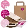 24 kleine braune Geschenktüte Papier-Tüte SCHÖN DASS DU DA Produktbild-Vorschau 1