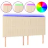 vidaXL LED Kopfteil Creme 180x5x118/128 cm Stoff -  Kopf- & Produktbild-Vorschau 3