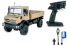 A remote-controlled toy truck and its accessories are displayed against a white background. Produktbild-Vorschau