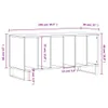 vidaXL Szafka panelowa dąb wędzony 100x38x48 cm materiał Podgląd zdjęcia produktu 8