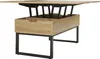 A coffee table with a lift-top mechanism and storage compartments. Voir les images du produit