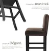Tabouret de bar en cuir synthétique - marron, Lot de 2 Voir les images du produit 3